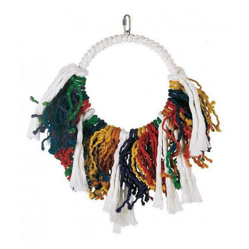 Living World Junglewood Rope Dream Catcher Bird Toy - Jumbo - 18" High - (Assorted Colors) - Giftscircle
