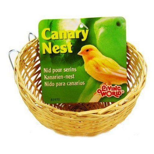 Living World Wicker Canary Nest - 4" Long x 2" Wide - Giftscircle