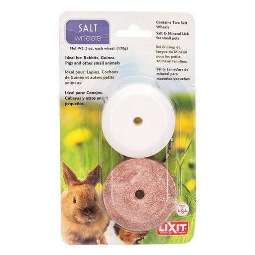 Lixit Salt & Mineral Wheels for Small Pets - 2 Pack - (3 oz Salt Wheel & 3 oz Mineral Wheel) - Giftscircle