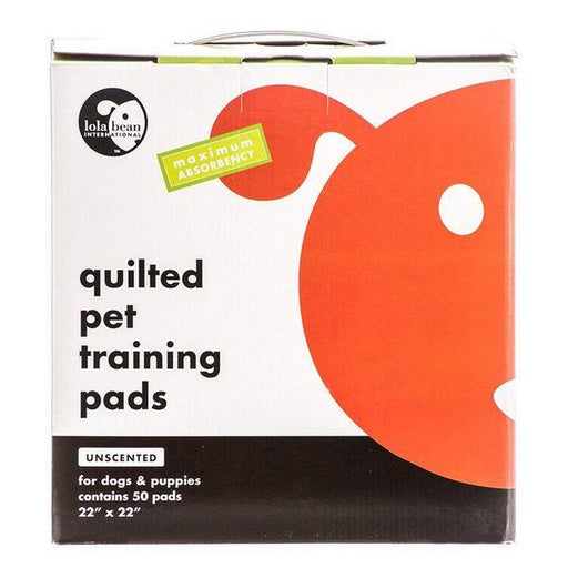 Lola Bean Quilted Pet Training Pads - 22" Long x 22" Wide (50 Pack) - Giftscircle