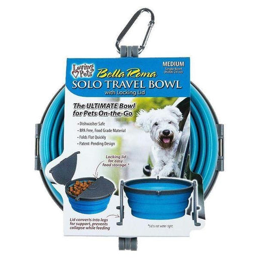 Loving Pets Bella Roma Blue Travel Bowl - 1 count - Medium - Giftscircle