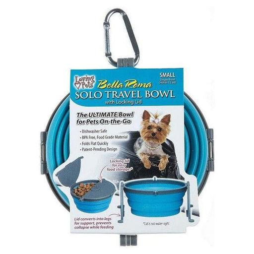 Loving Pets Bella Roma Blue Travel Bowl - 1 count - Small - Giftscircle