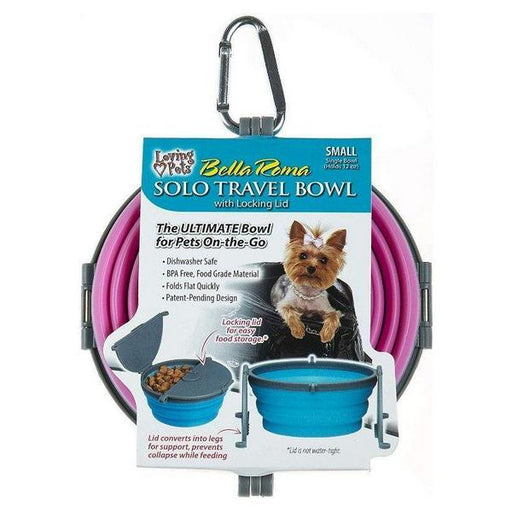 Loving Pets Bella Roma Pink Travel Bowl - 1 count - Small - Giftscircle