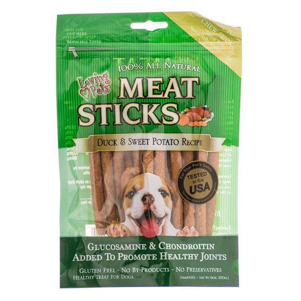 Loving Pets Meat Sticks Dog Treats - Duck & Sweet Potato - 6 oz - Giftscircle