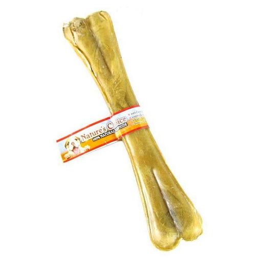 Loving Pets Nature's Choice 100% Natural Rawhide Pressed Bones - 12" Long (1 Bone) - Giftscircle