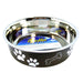 Loving Pets Stainless Steel & Espresso Dish with Rubber Base - Medium - 6.75" Diameter - Giftscircle