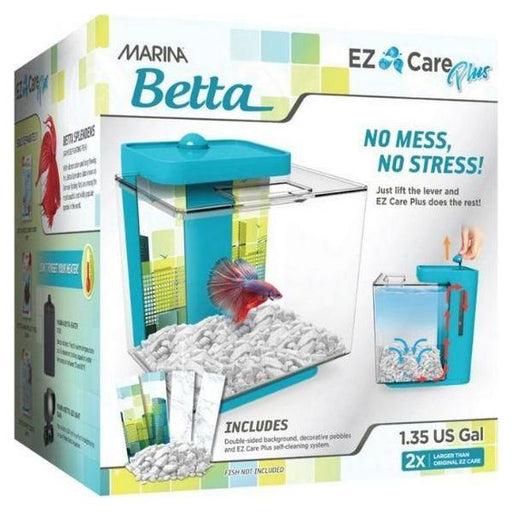Marina Betta EZ Care Plus Aquarium Kit - 1.35 gallon - Blue - Giftscircle