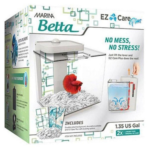 Marina Betta EZ Care Plus Aquarium Kit - 1.35 gallon - White - Giftscircle