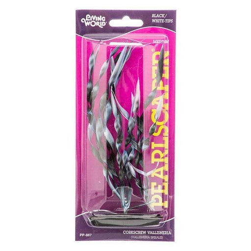 Marina Pearlscaper Corkscrew Vallisneria Plant - Black with White Tips - 8" Tall - Giftscircle