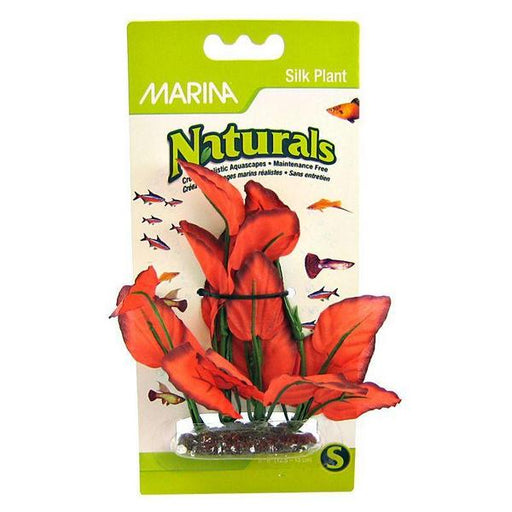 Marina Silk Foreground Aquarium Plant - Red - Medium (6" Tall) - Giftscircle