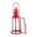 Metal Lighthouse Candle Lantern - Red - Giftscircle