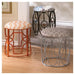 Metal Oval Frame Stool with Birds - Giftscircle