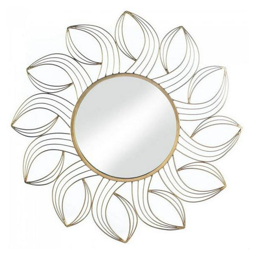 Metal Petals Golden Wall Mirror - Giftscircle