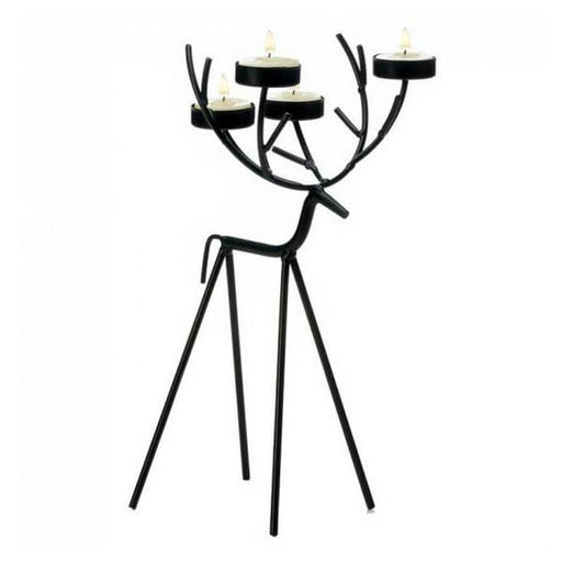 Metal Reindeer Tealight Candle Holder - 11 inches - Giftscircle