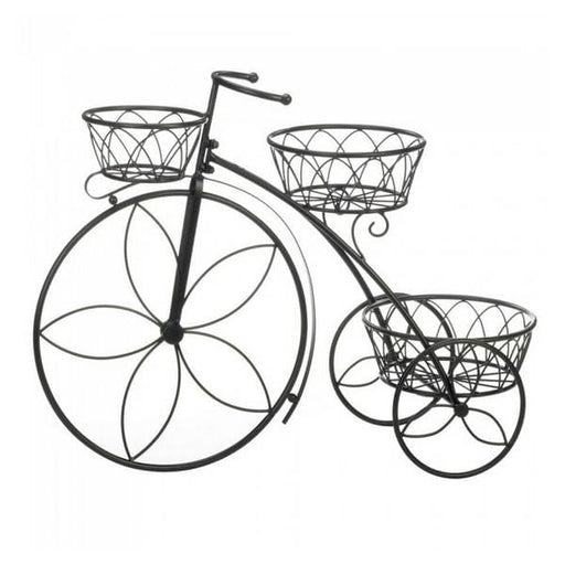 Metal Tricycle Plant Stand with Three Baskets - Giftscircle