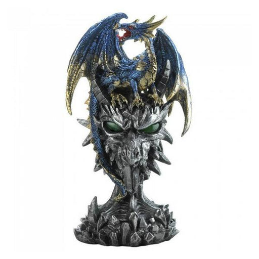Metallic Blue Dragon on Eagle Base Light-Up Figurine - Giftscircle