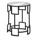 Modern Geometric Mirror-Top Round Side Table - Giftscircle
