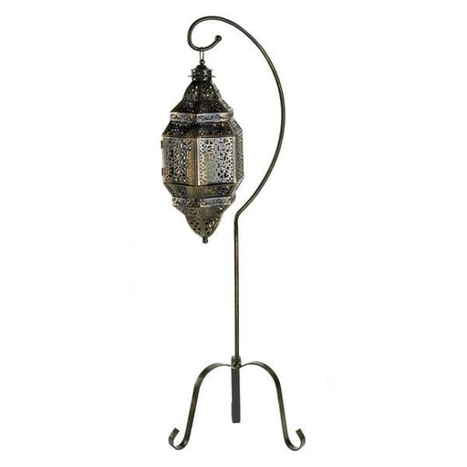Moroccan Iron Candle Lantern with Stand - Giftscircle