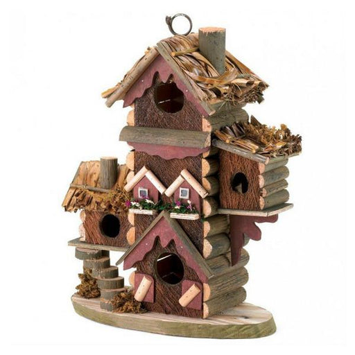 Multi-Level Wood Bird Lodge - Giftscircle