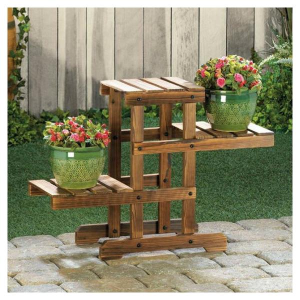 Multi-Level Wood Pallet Plant Stand - Giftscircle