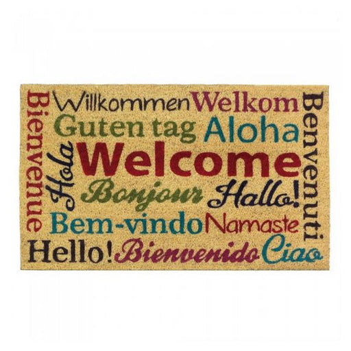 Multilingual Coir Welcome Mat - Giftscircle