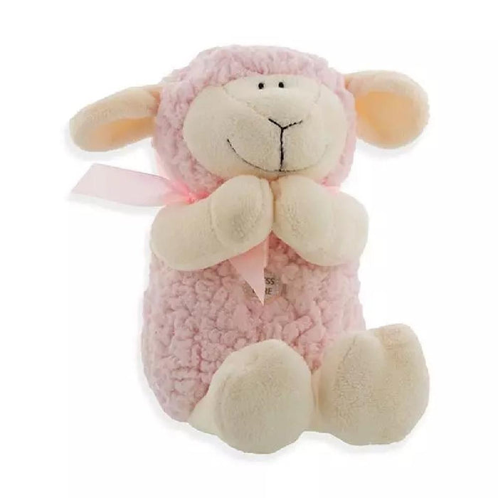 Musical Praying Woolly Lamb - Pink by Giftscircle - Giftscircle