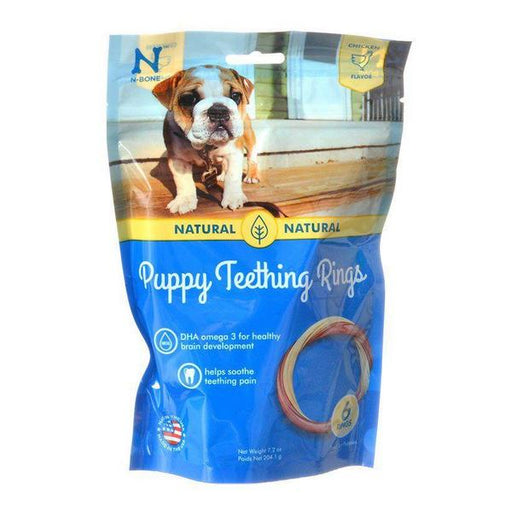 N-Bone Puppy Teething Ring - Chicken Flavor - Puppy Teething Ring - 3.5" Diameter (6 Pack) - Giftscircle