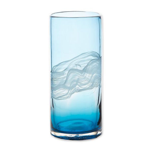 Ocean Wave Glass Cylinder Vase - Giftscircle