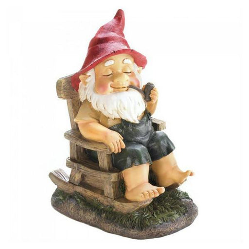 Old Man Rocking Chair Gnome Figurine - Giftscircle