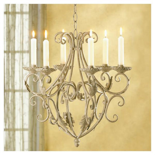 Old World Wrought Iron Candle Chandelier - Giftscircle