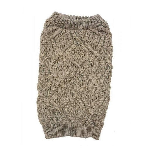 Outdoor Dog Fisherman Dog Sweater - Taupe - Medium (14"-19" Neck to Tail) - Giftscircle