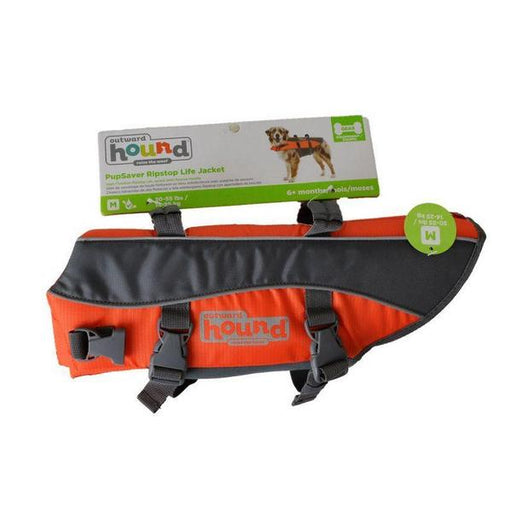 Outward Hound Pet Saver Life Jacket - Orange & Black - Medium - Dogs 20-50 lbs (Girth 22"-29") - Giftscircle