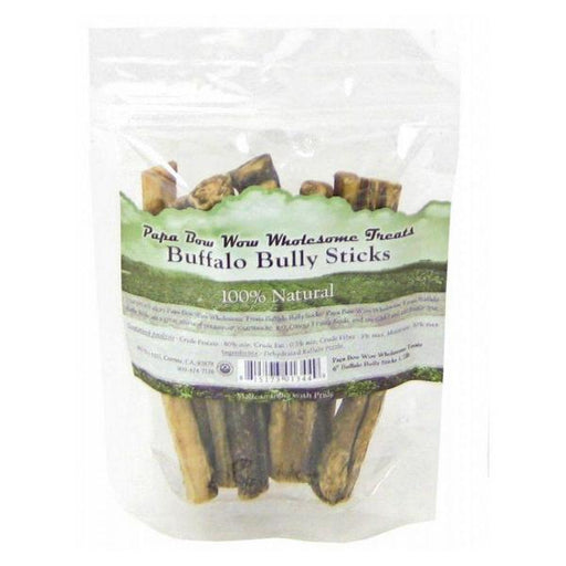 Papa Bow Wow Buffalo Bully Sticks - 6" Long - .5 lb - Giftscircle