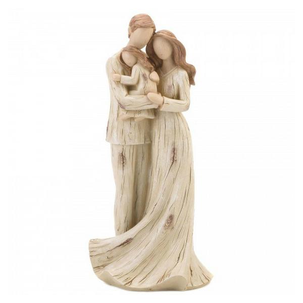 Parents and Daughter Carved-Look Figurine - Giftscircle