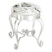 Paris Cushioned Stool with Silver Frame - Giftscircle