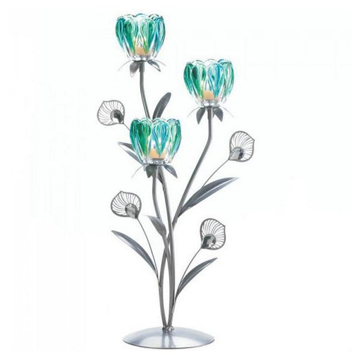 Peacock Bloom Candle Holder - Triple - Giftscircle