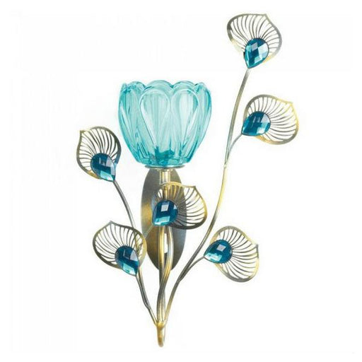 Peacock Bloom Candle Sconce - Single - Giftscircle