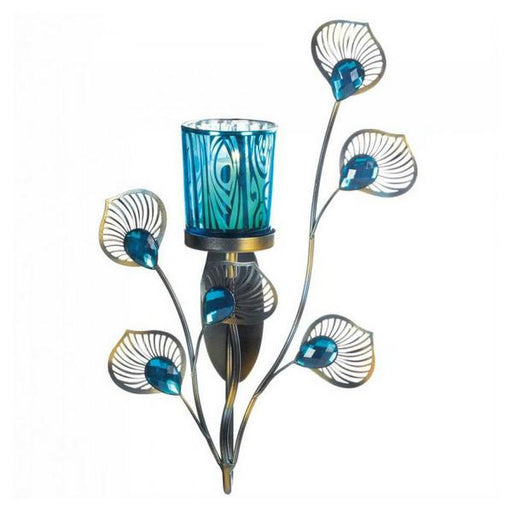 Peacock-Inspired Candle Sconce - Giftscircle