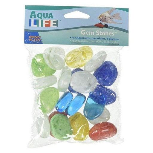 Penn Plax Aqua Life Opaque Gem Stones Multi Color Swirl Aquarium Decor - 1 lb - Giftscircle