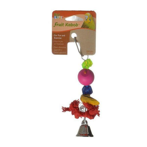 Penn Plax Bird Life Fruit-Kabob Wood Parakeet Toy - 8" Long - Giftscircle