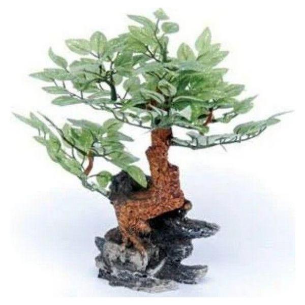 Penn Plax Bonsai Tree on Rock Aquarium Ornament - 10" Tall - Giftscircle