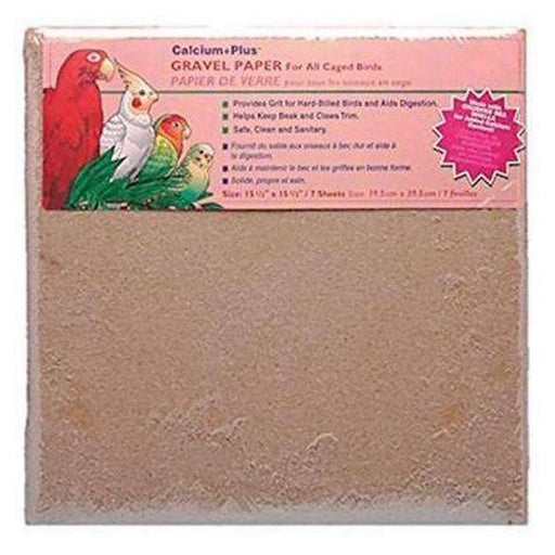 Penn Plax Calcium Plus Gravel Paper for Caged Birds - 15.5" x 15.5" - 7 Pack - Giftscircle