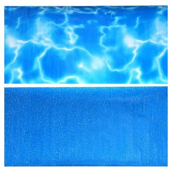Penn Plax Double-Back Aquarium Background - Tropical Reflections / Blue Bubbles - 19" Tall x 48" Wide - (Fits up to 75 Gallons) - Giftscircle