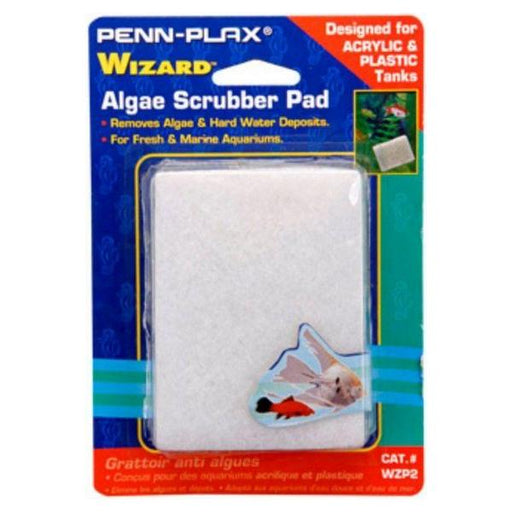 Penn Plax Wizard Algae Scrubber Pad for Acrylic or Glass Aquariums - 3"L x 4"W - 1 count - Giftscircle