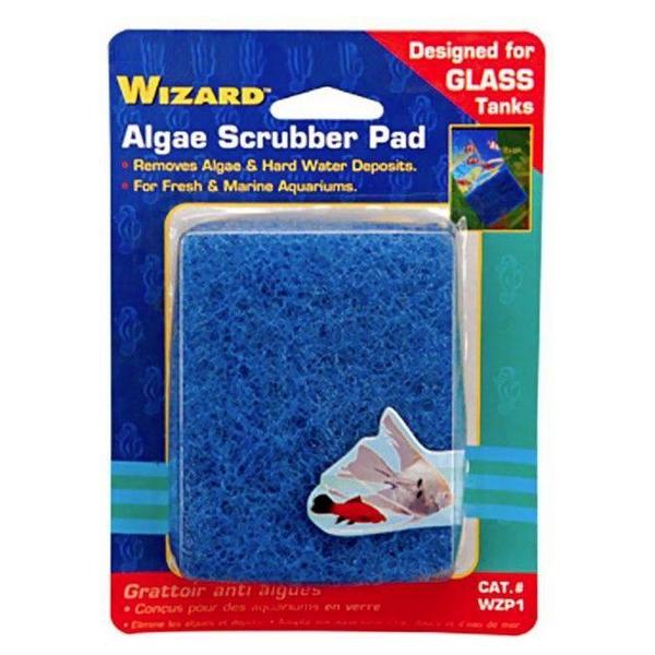Penn Plax Wizard Algae Scrubber Pad for Glass Aquariums - 3"L x 4"W - 1 count - Giftscircle