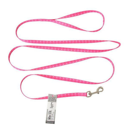 Pet Attire Styles Polka Dot Pink Dog Leash - 6' Long x 3/8" Wide - Giftscircle