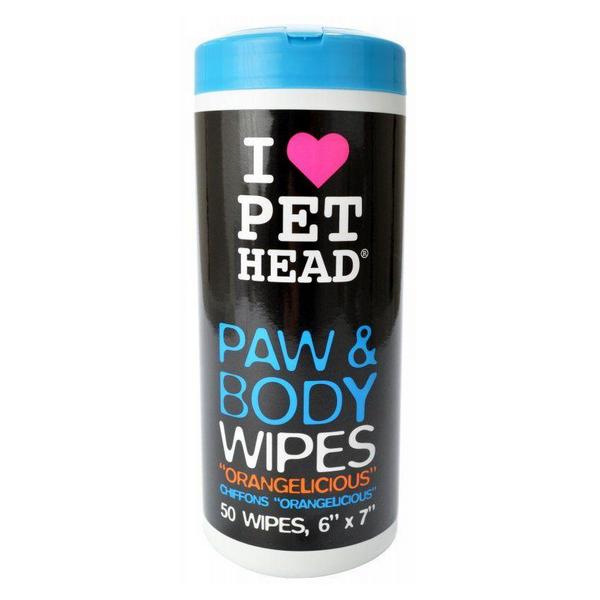 Pet Head Paw & Body Wipes - Orangelicious - 50 Count - Giftscircle