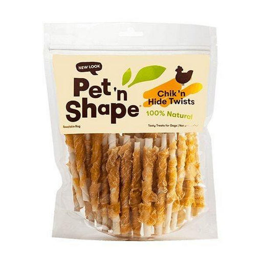 Pet 'n Shape 100% Natural Chicken Hide Twists - Regular - 50 Pack - (5" Chews) - Giftscircle