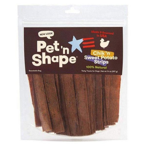 Pet 'n Shape Natural Chik 'n Sweet Potato Strips Dog Treats - 14 oz - Giftscircle