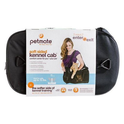 Petmate Soft Sided Kennel Cab Pet Carrier - Black - Large - 20"L x 11.5"W x 12"H (Up to 15 lbs) - Giftscircle